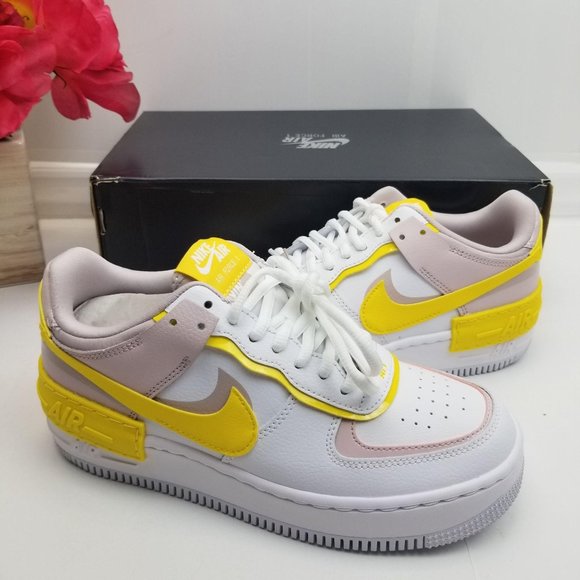 Nike Air Force 1 Shadow White Rose Yellow - Picture 4 of 7